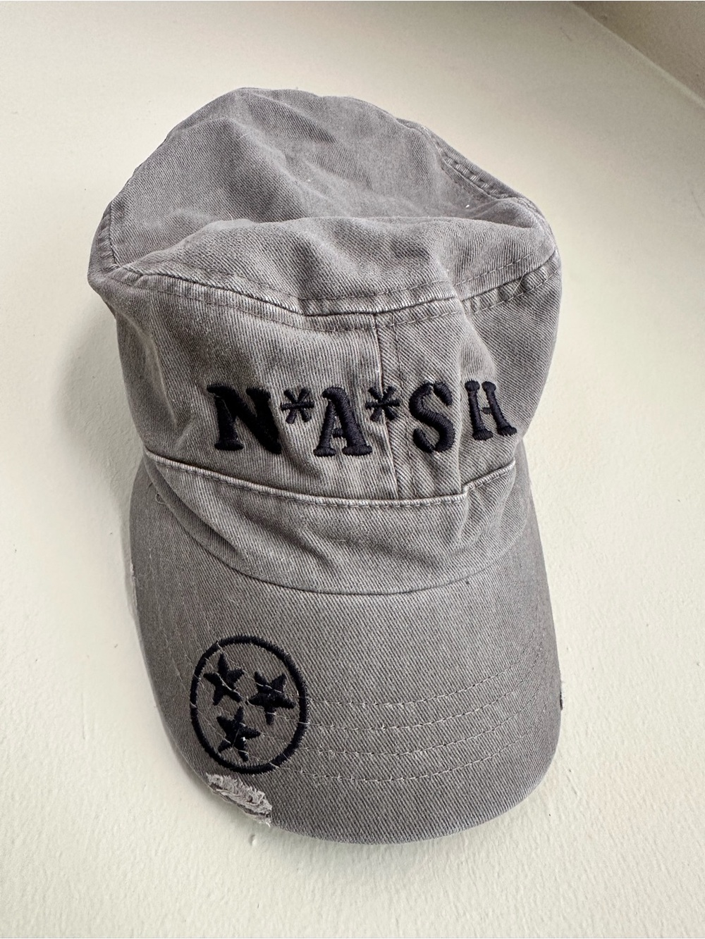Gray N*A*S*H Embroidered Cap